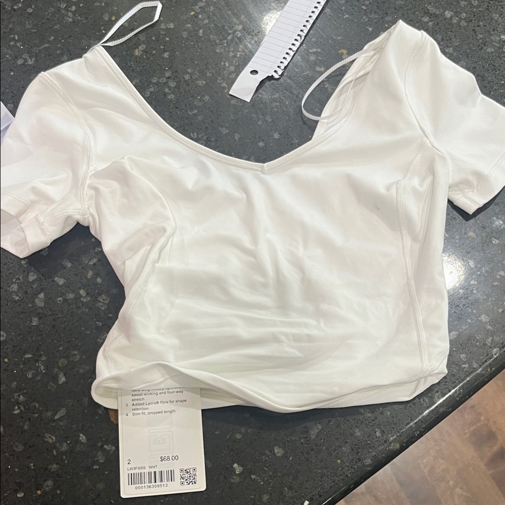 Lululemon Athletica White Crop Top